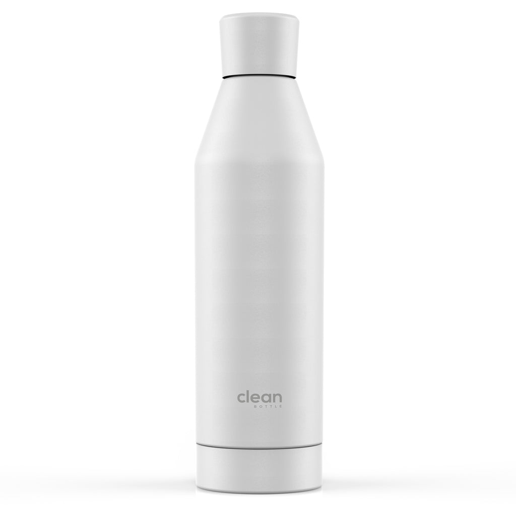 Canteen Bottle - White – 17 oz Stainless Steel Water Bottle with Removable Bottom